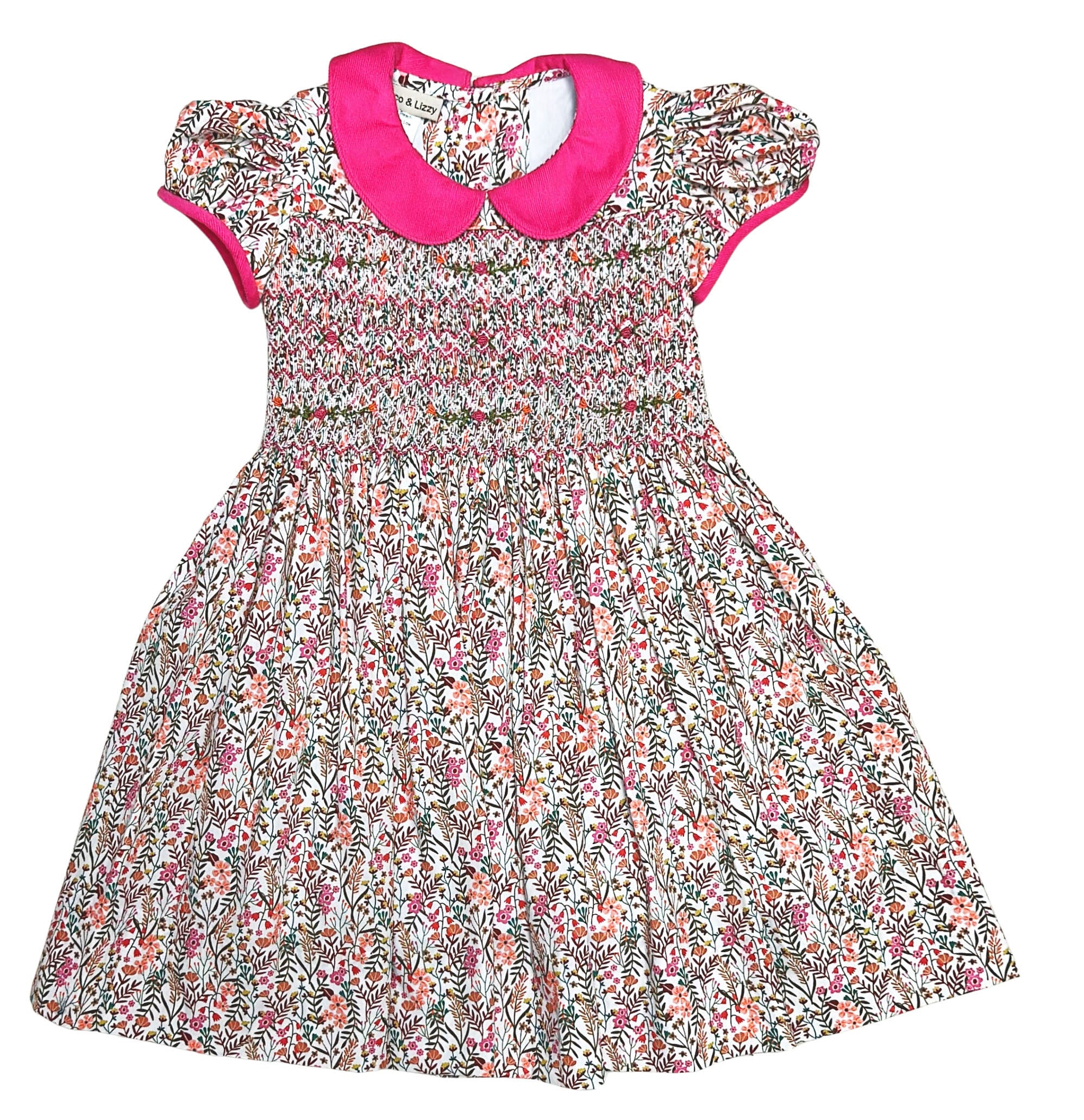 Girl's "Amy & Lucas" Hand Smocked Classic Dress