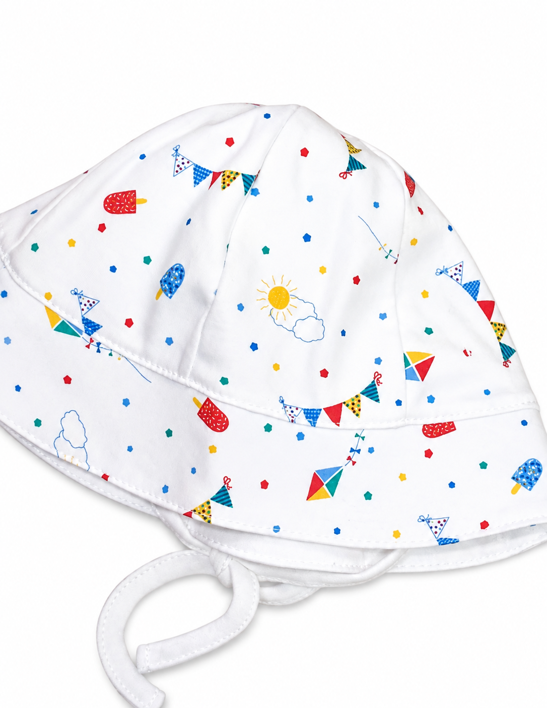Boys Sunhat- Seahorses and Jellyfish, kites and Nautical Puppy