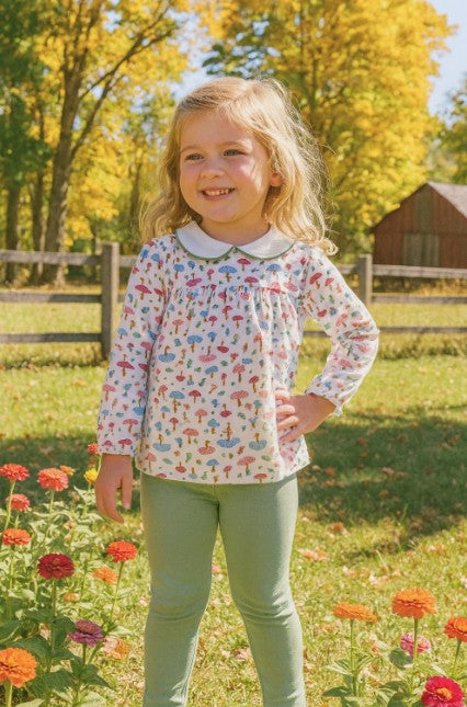 Mushroom Leggings Girl's Set - Little Threads Inc. Children's Clothing