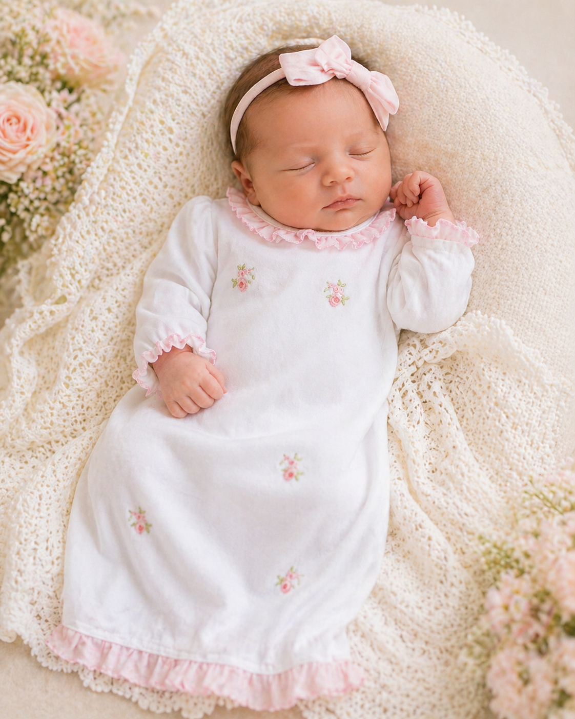 Baby Girl's Flower Bouquets Daygown - Little Threads Inc. Children's Clothing