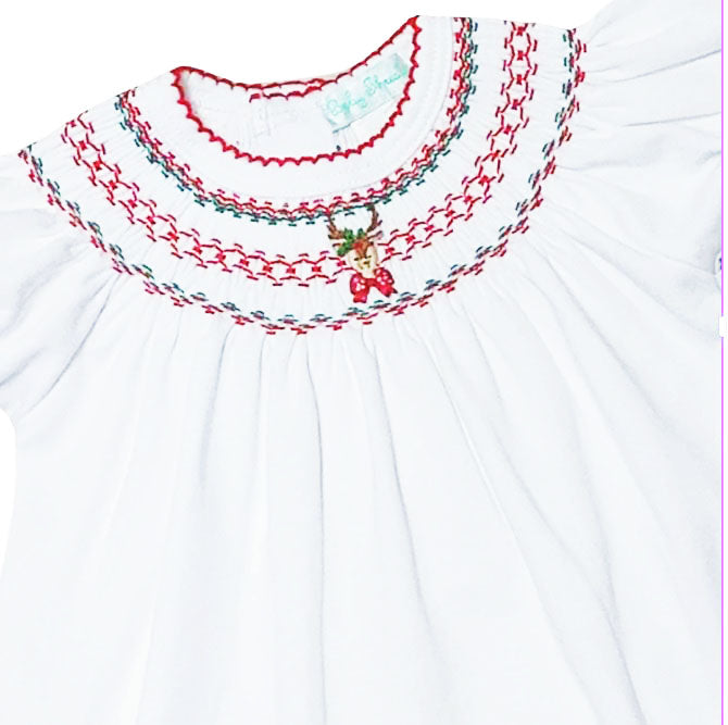 Girl's Reindeer Bishop Dress