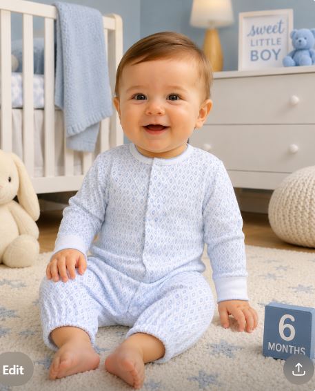 Blue Argyle with dot Baby Converter