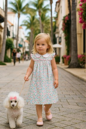 Girl's "Palm Beach" Float Dress - Little Threads Inc. Children's Clothing