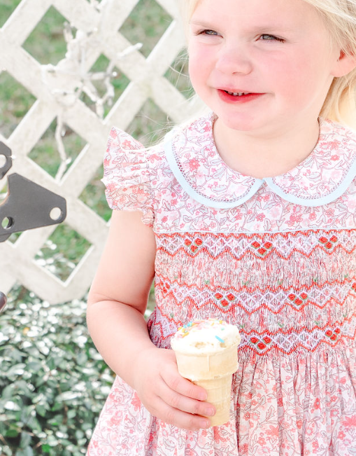 Peggy & Tom Floral smocked dress - Little Threads Inc. Children's Clothing