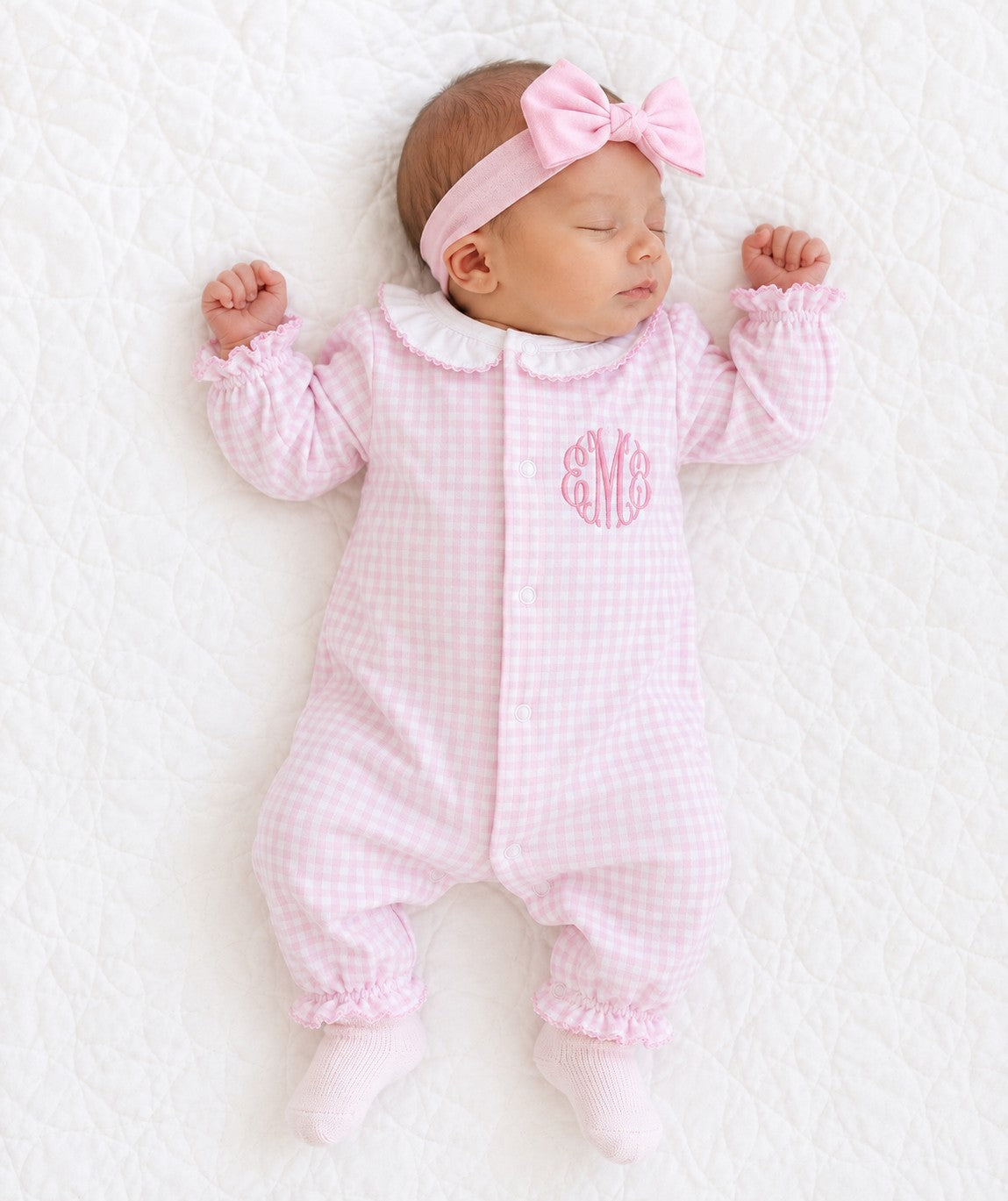 Baby's "Pink Checks" Pima Cotton Converter Gown