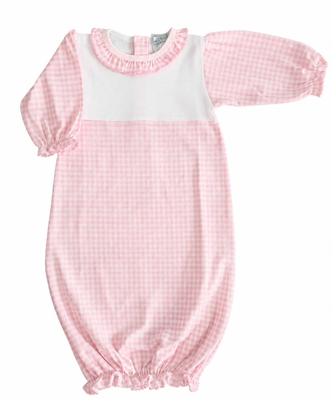 Baby Girl's "Pink Checks" Pima Cotton Gown