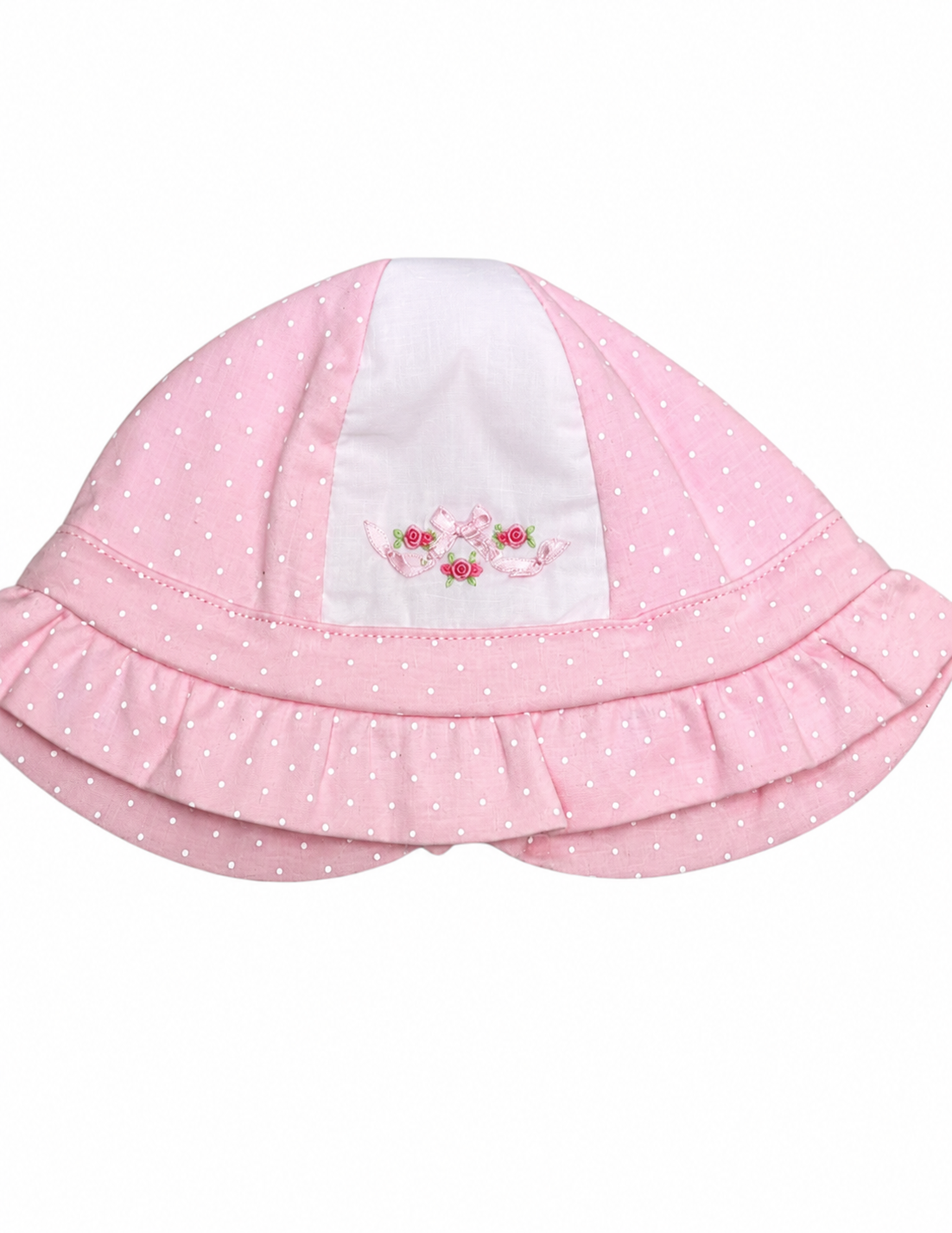 Sunhat Baby Girl Bundle -Strawberries, pink dots and blue stripes