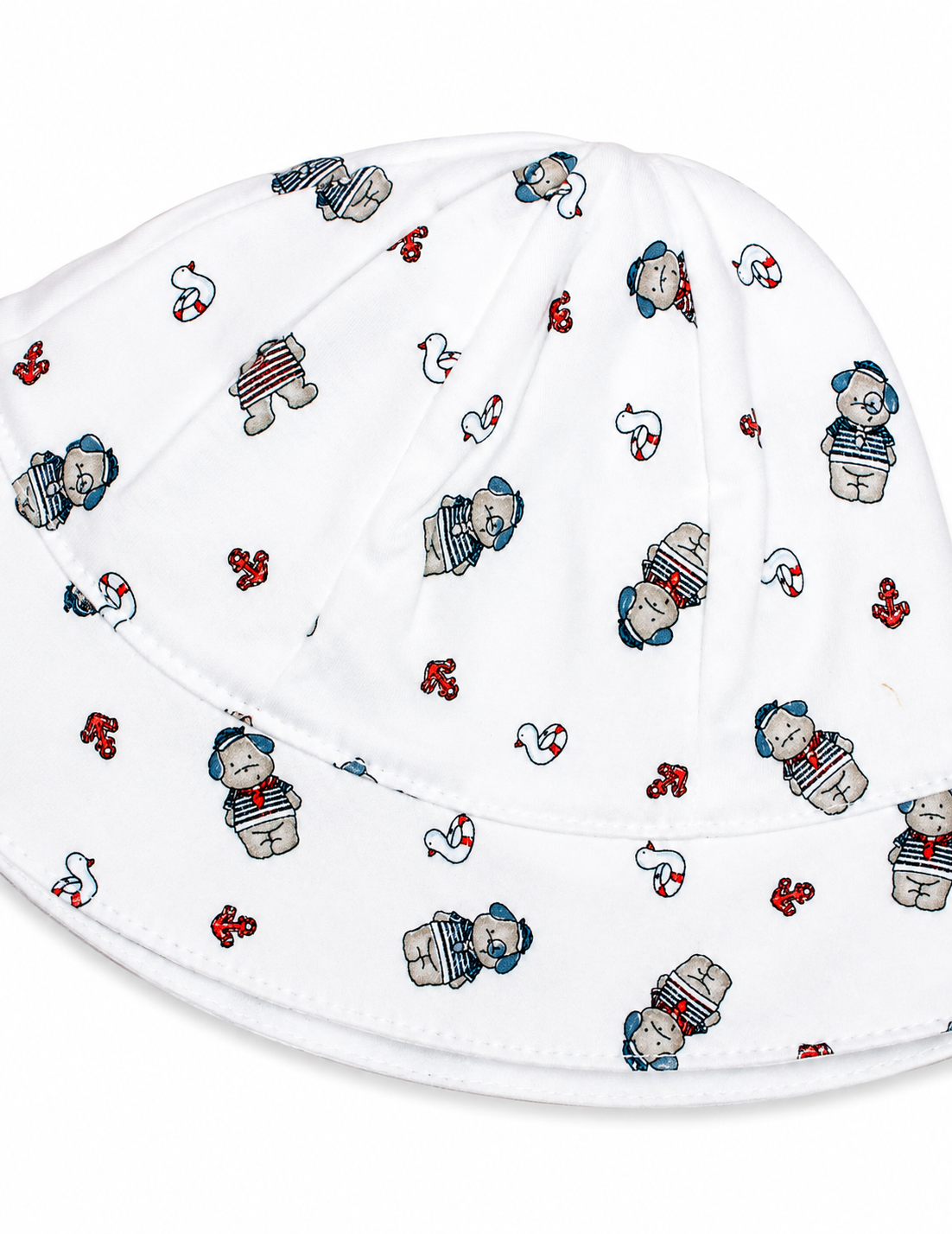 Boys Sunhat- Seahorses and Jellyfish, kites and Nautical Puppy
