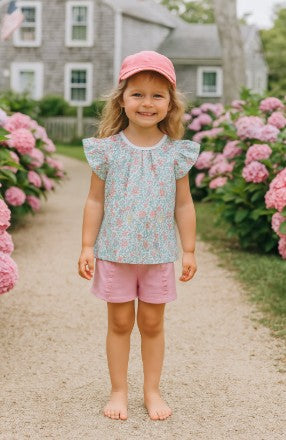 Girl's 2 Pc Short Set Spring Meadows Collection - Little Threads Inc. Children's Clothing