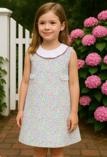 Girl's ruffled collar dress Spring Meadows Collection - Little Threads Inc. Children's Clothing