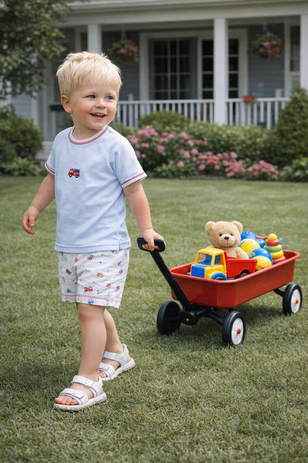 Traffic Baby Boy Pima Cotton Short Set - Little Threads Inc. Children's Clothing