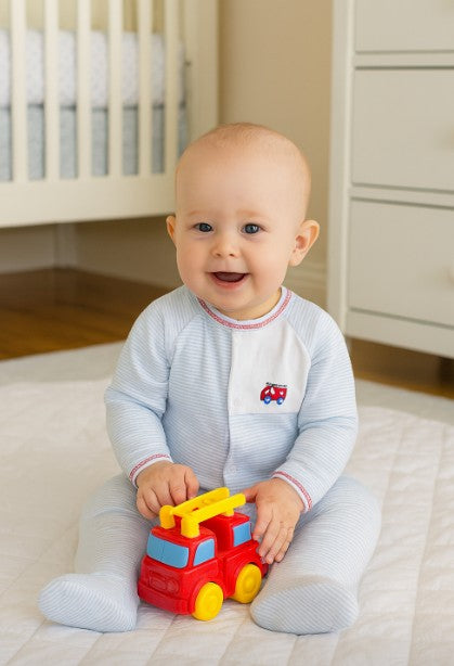 Baby Boy's Traffic Print Footie - Little Threads Inc. Children's Clothing