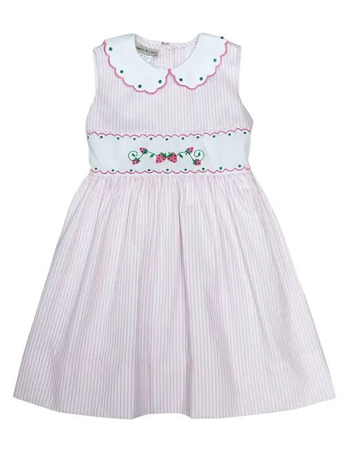 Strawberries Girl's Classic Dress - Little Threads Inc. Children's Clothing