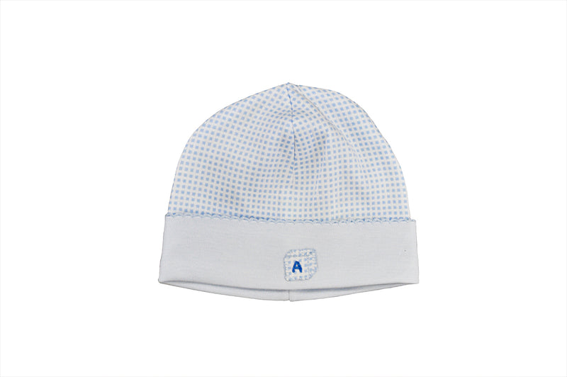 Baby Boy's Blue Check Jack In The Box Hat - Little Threads Inc. Children's Clothing