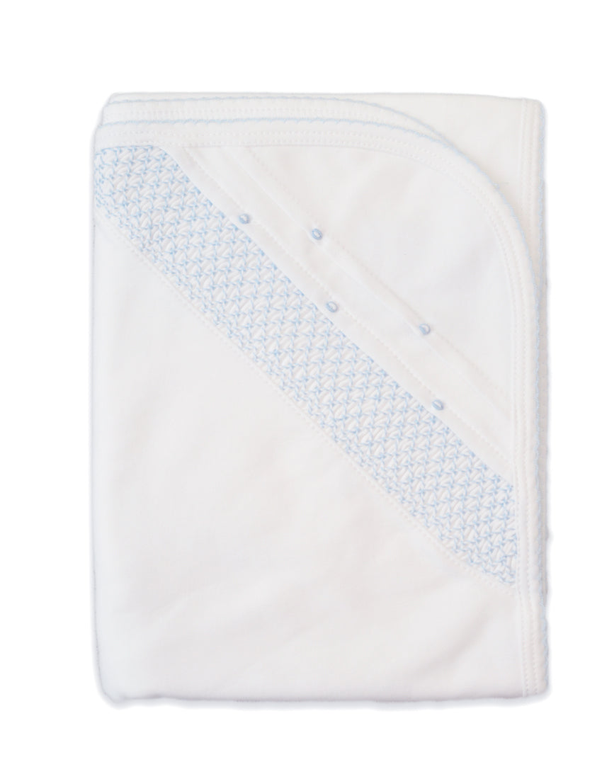 Baby Boy's Blue Smocked Blanket - Little Threads Inc. Children's Clothing