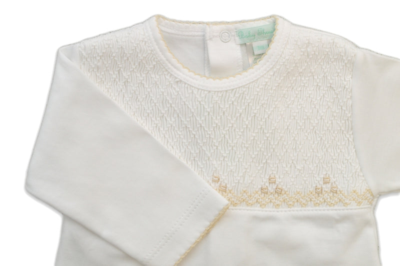 Full Smocked Unisex Pima cotton Footie - Little Threads Inc. Children's Clothing