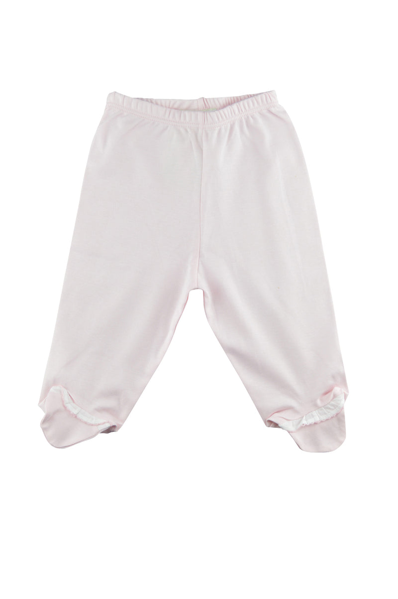Baby Girl's Pink Ruffled Footie Pants - Little Threads Inc. Children's Clothing