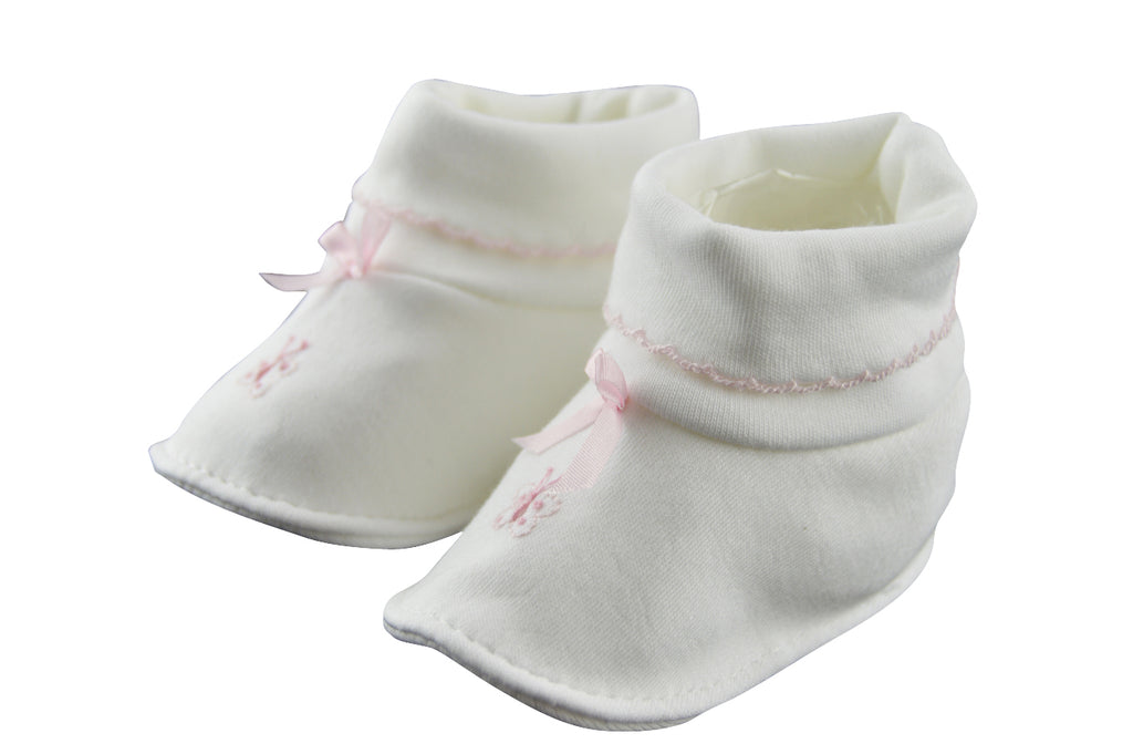 Pink Butterfly Booties - Little Threads Inc. Children's Clothing