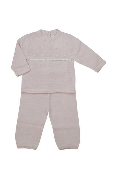 Pink & Ivory Baby Alpaca Sweater & Pant Set - Little Threads Inc. Children's Clothing