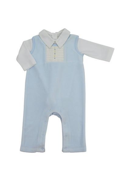 Blue Velour Overall Set - Little Threads Inc. Children's Clothing