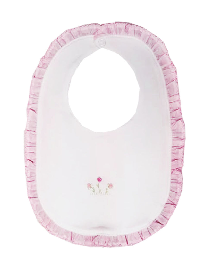 Baby Girl's Pink Ruffle Bib - Little Threads Inc. Children's Clothing