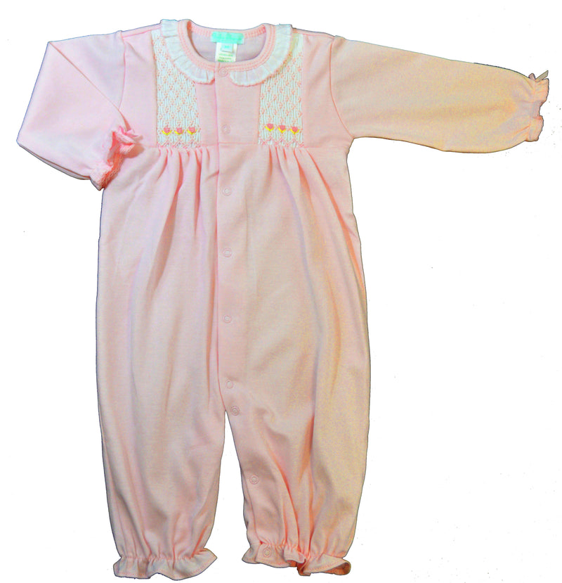 Baby Girl's Pink Hand Smocked Converter - Little Threads Inc. Children's Clothing