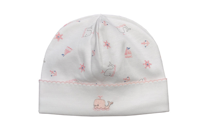 Baby Girl's Pink Whale Print Hat - Little Threads Inc. Children's Clothing