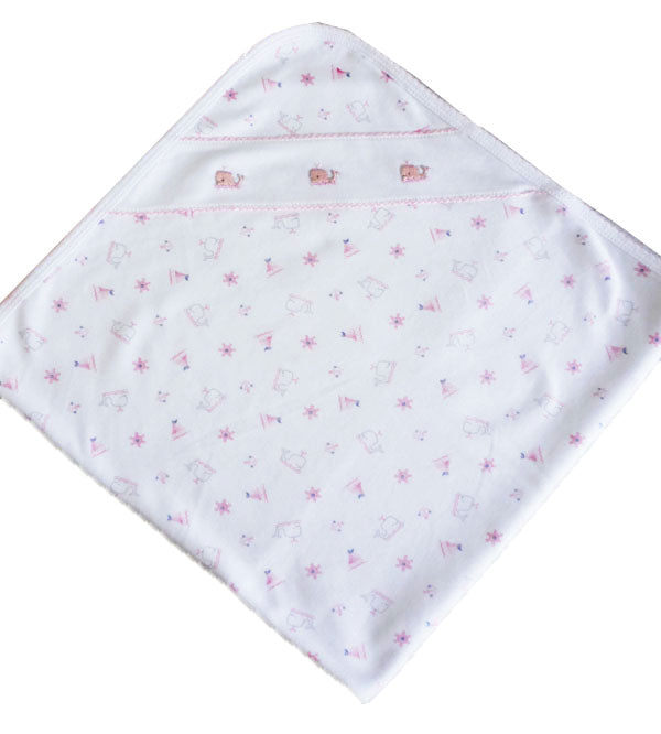 Baby Girl's Pink Whale Print Blanket - Little Threads Inc. Children's Clothing