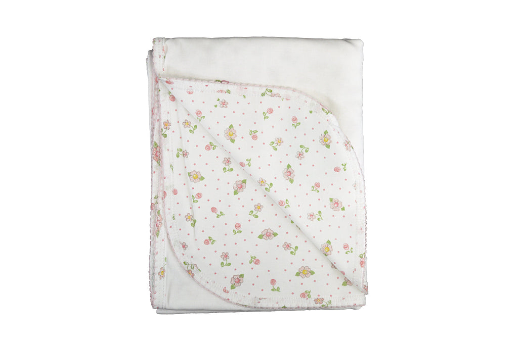 Baby Girl pink floral print blanket - Little Threads Inc. Children's Clothing
