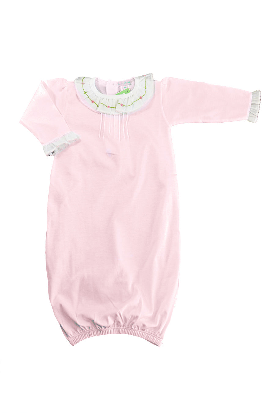Baby Girl's Pink Rose Collar Daygown - Little Threads Inc. Children's Clothing