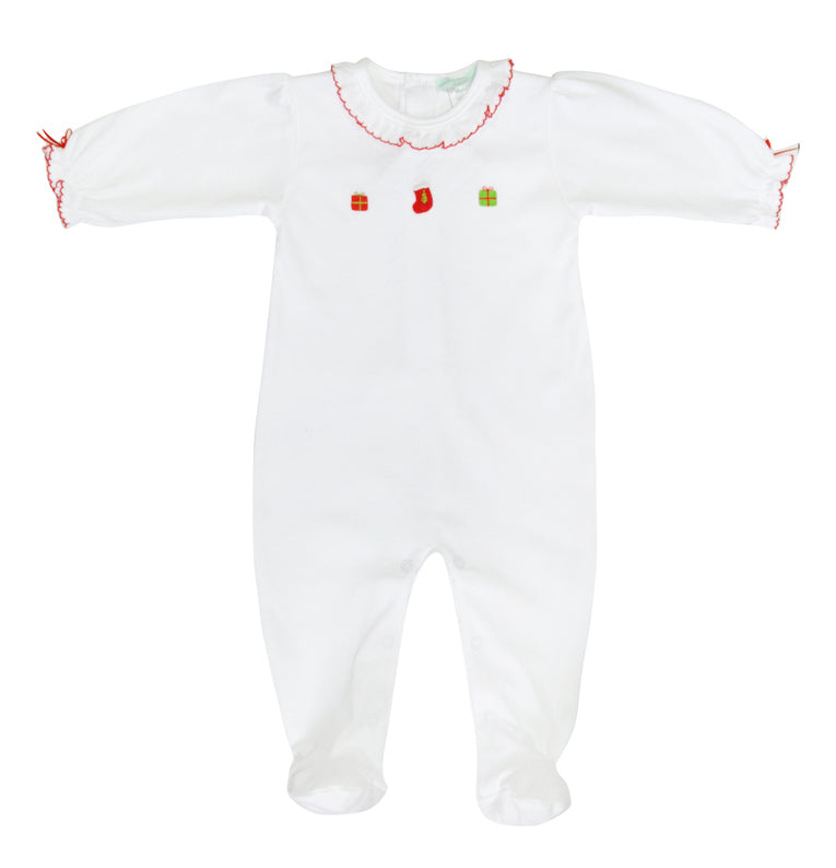 Christmas Gift & Stocking Girl's Footie - Little Threads Inc. Children's Clothing