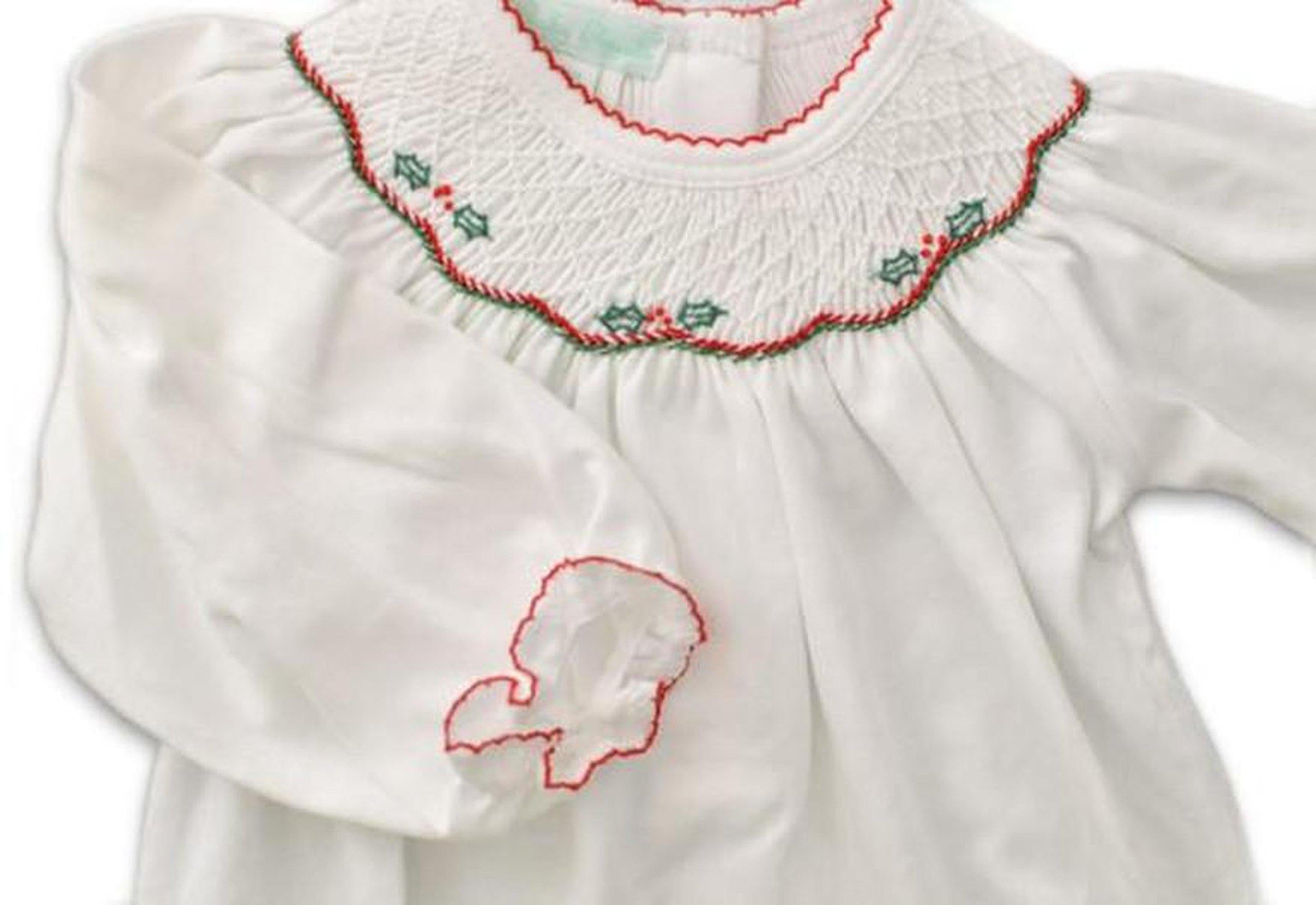 Hollies Smocked Girl's Daygown - Little Threads Inc. Children's Clothing