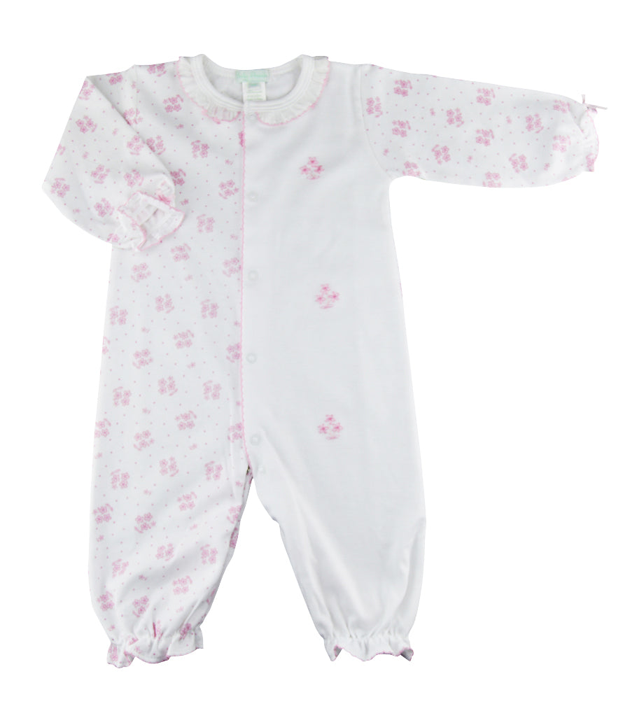 Floral print hand smocked take me home baby girl Converter - Little Threads Inc. Children's Clothing