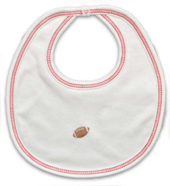 Pima cotton football baby bib - Little Threads Inc. Children's Clothing