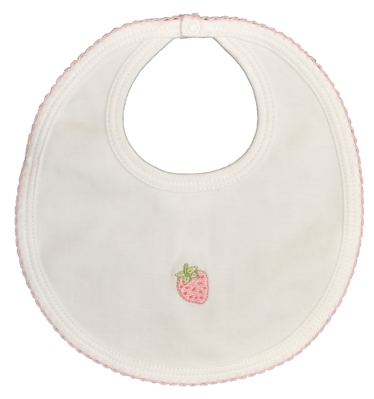 Baby Girl's Strawberry Bib - Little Threads Inc. Children's Clothing