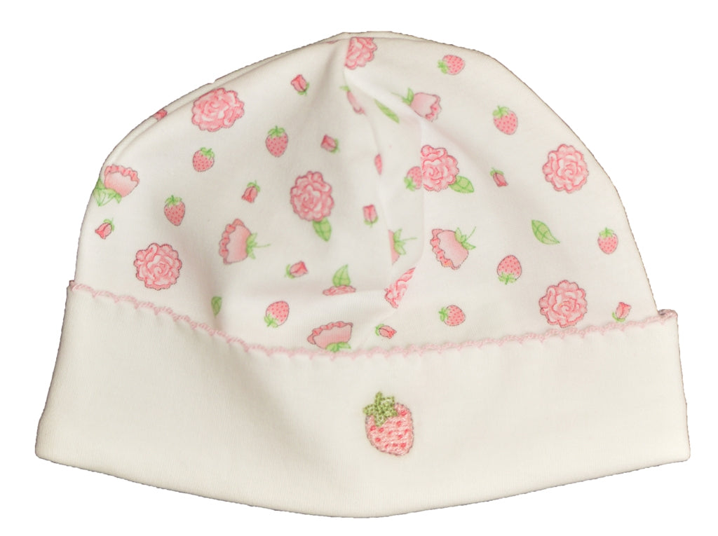 Baby Girl's Strawberry and Rose Hat - Little Threads Inc. Children's Clothing