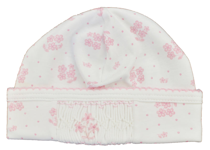 Pink Floral Print baby Hat - Little Threads Inc. Children's Clothing