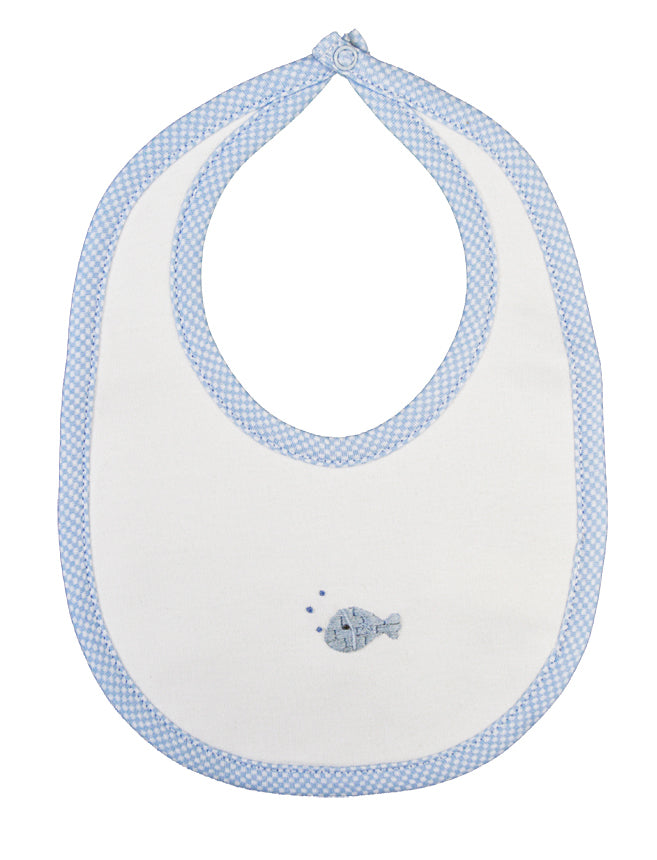 Baby Boy's Blue Fish Bib - Little Threads Inc. Children's Clothing