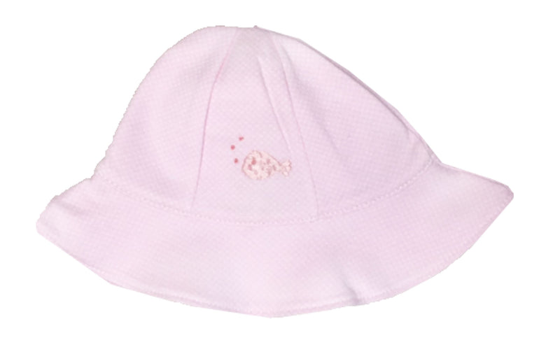Baby Girl's Pink Checkered Fish Sunhat - Little Threads Inc. Children's Clothing