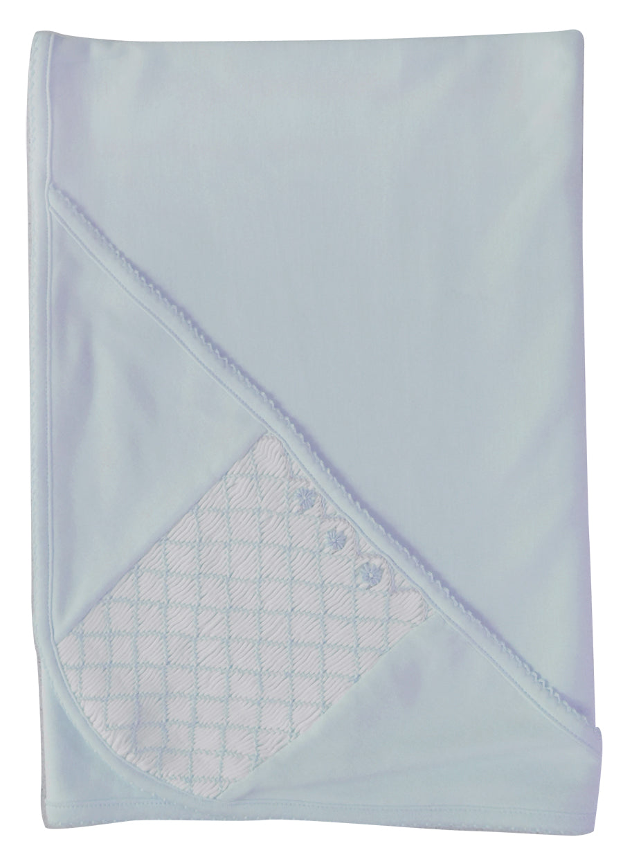 Blue Smocked Blanket - Little Threads Inc. Children's Clothing