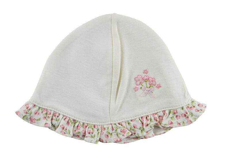 Ivory Rosebuds baby Hat - Little Threads Inc. Children's Clothing
