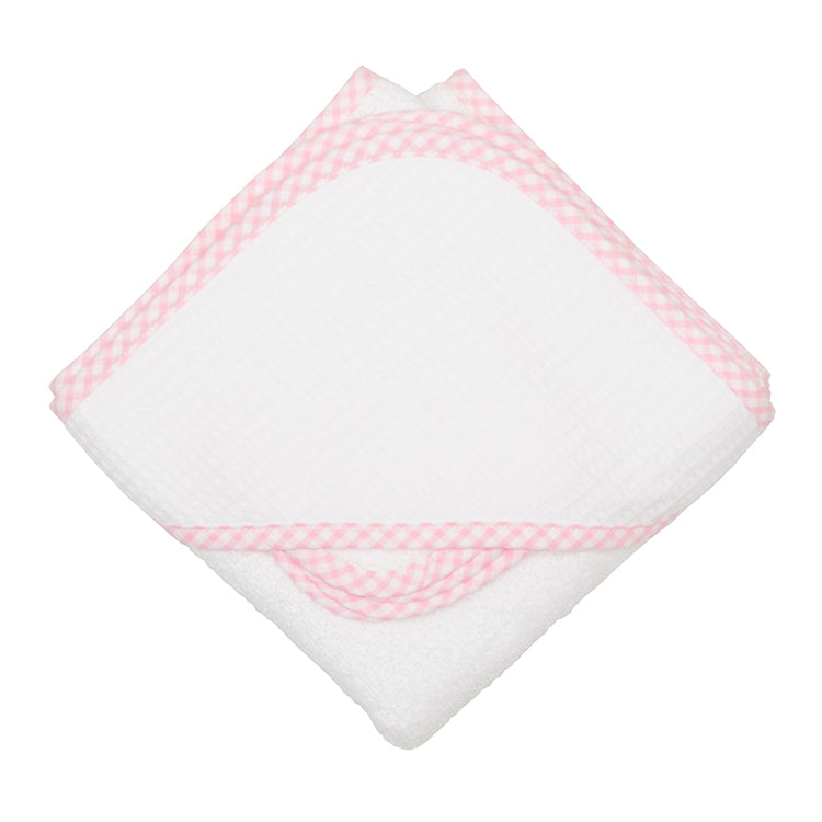 Pink Checks Hooded Towel and Wash Cloth Set - Little Threads Inc. Children's Clothing