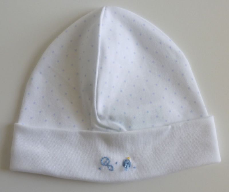 Bear on the Moon Blue Boy Hat - Little Threads Inc. Children's Clothing