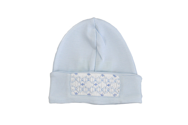 Baby Boy's Blue Hand Smocked Hat - Little Threads Inc. Children's Clothing