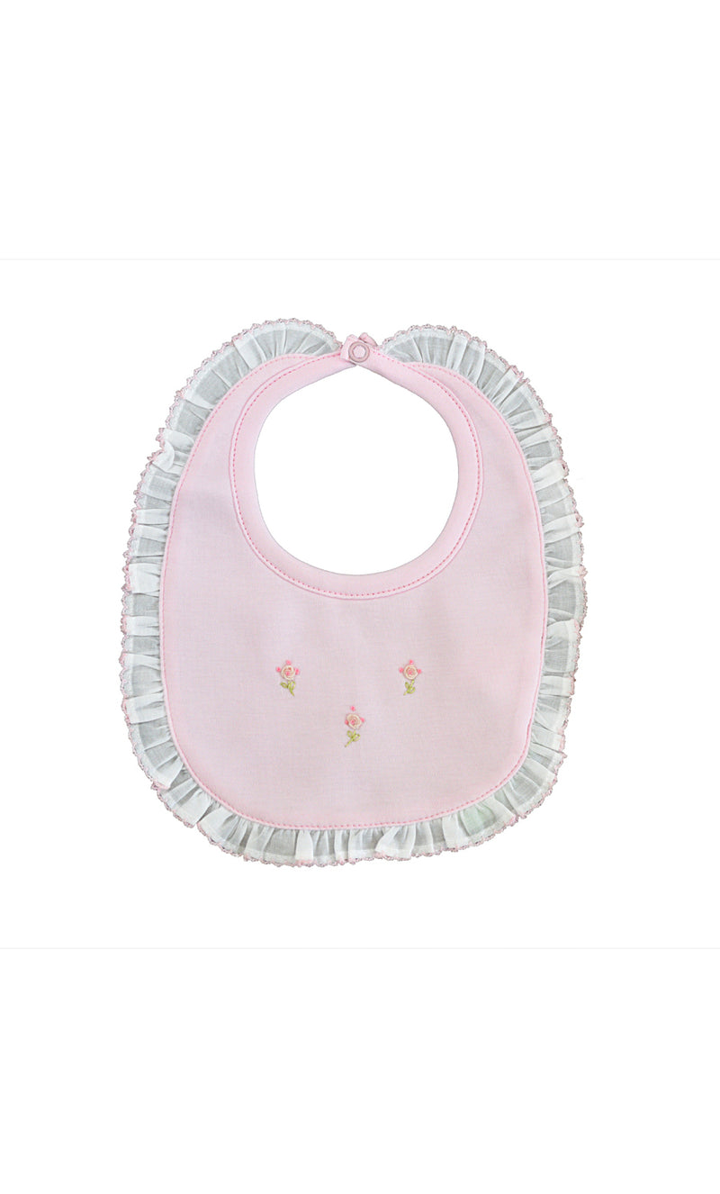 Baby Girl's Pink Roses Bib - Little Threads Inc. Children's Clothing