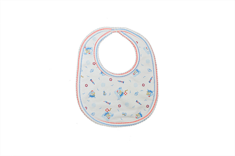 Baby Boy's Nautical Bear Bib - Little Threads Inc. Children's Clothing