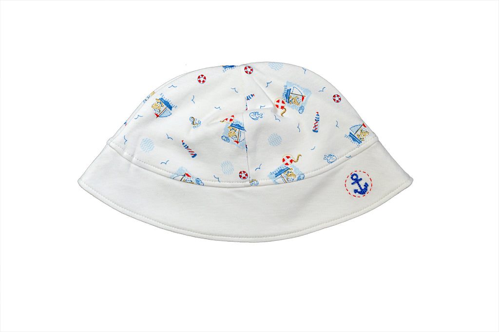 Baby Boy's Nautical Bear Sun Hat - Little Threads Inc. Children's Clothing