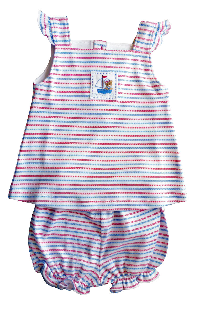 Baby Threads Nautical Bear Baby Dress - Little Threads Inc. Children's Clothing