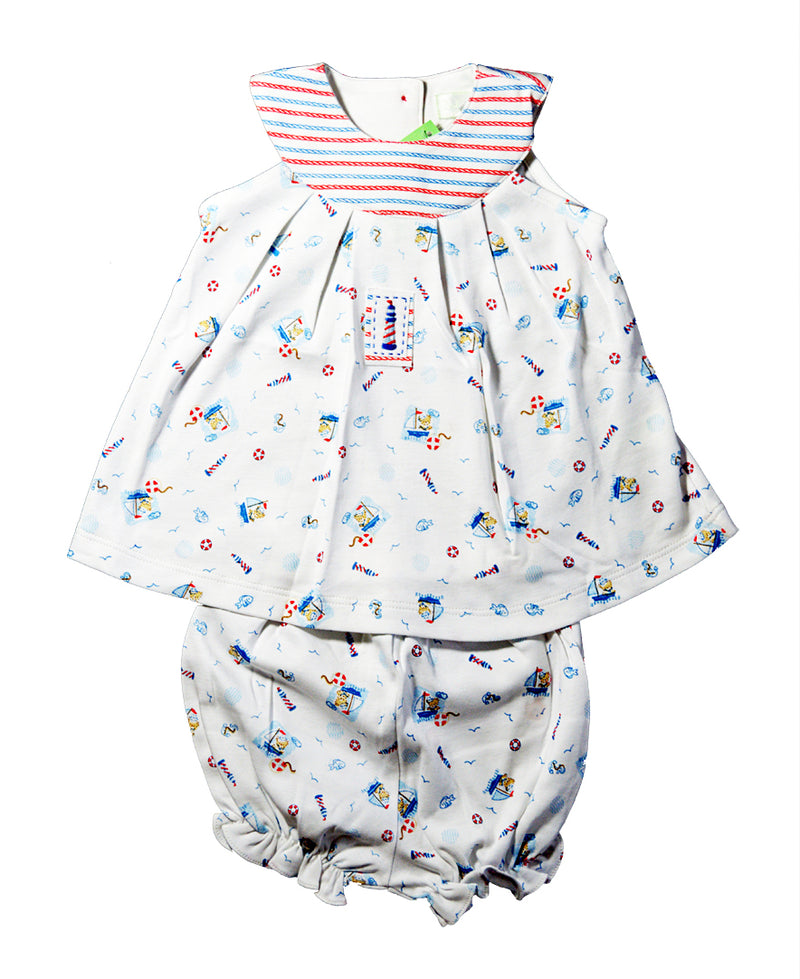 Baby Girl's Nautical Bear Dress - Little Threads Inc. Children's Clothing