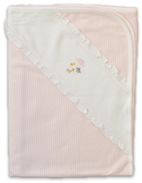 Baby Threads Animal Mobile pima cotton baby blanket. - Little Threads Inc. Children's Clothing